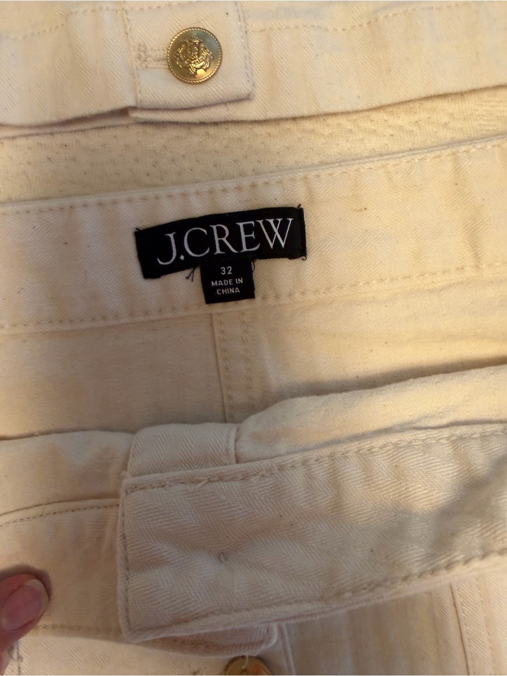 JCrew - Button-Front Cream Two-Piece Top & Skirt Set - Picture 3 of 3